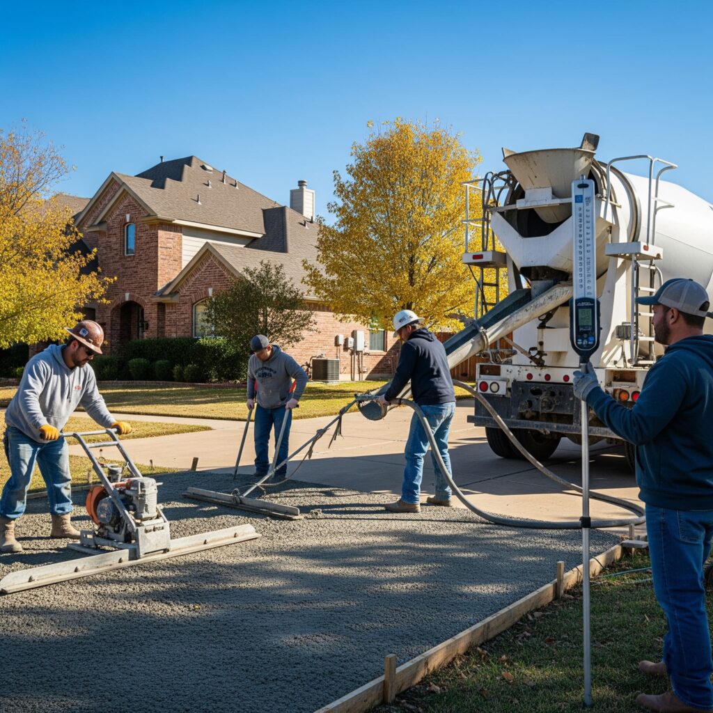 pouring concrete grand prairie